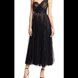 One Shoulder Embellished Tulle Cocktail Dress